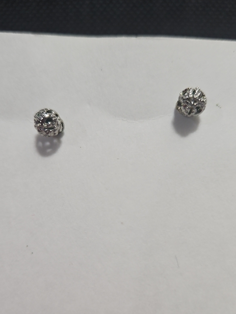 Sterling Silver Filigree Ball Stud Earrings - Silver